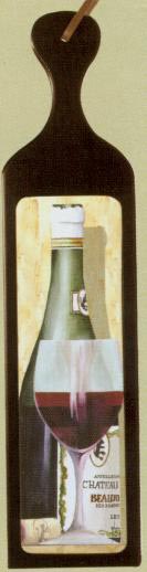Red Wine Baguette Board, M,-Vintage Wine-0