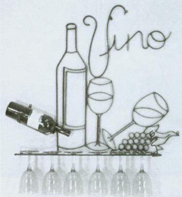 Wine Bottle 5 Glass Rack-0
