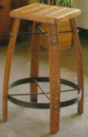 Stave Stool w/ Wood Top-0