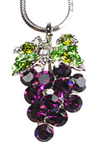 Grape Necklace w/Austrian Crystals-0