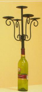 Bronze Wine Bottle Candleabra-0