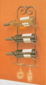 Wine Rack w/Glass Holder-0