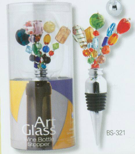 Art Wine Glass Bottle Stopper-0