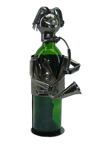 Sax Player Wine Bottle Holder-0