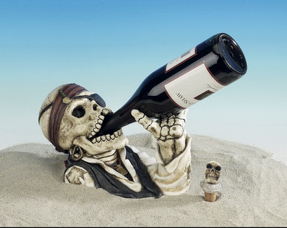 Pirate Skull Wine Holder-0