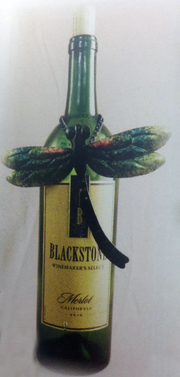 Dragonfly Wine Bottle Charm-0