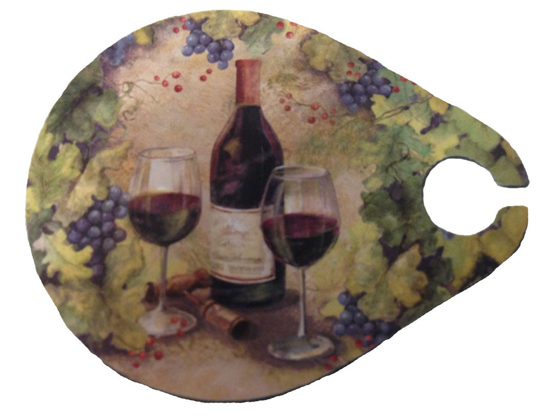 Vintage Wine Party Plate - Set of 6-0