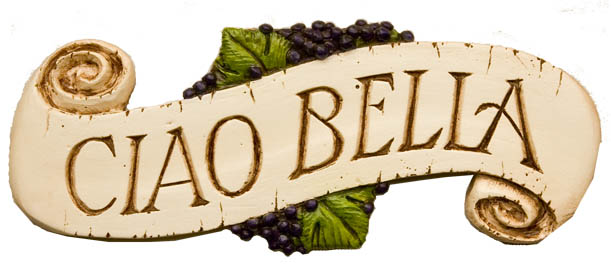 Ciao Bella Sign with Grapes-0